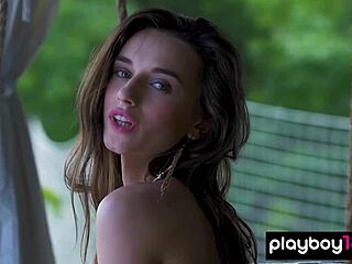 ukrainian gloria sol strips outdoor flashing huge natural tits