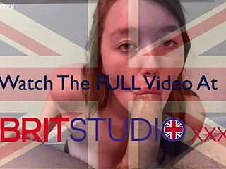 gorgeous british teen sucks cock cum-covered facial