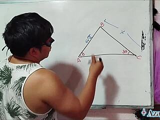 Nerdy Brown-Eyed Student Teacher Math Roleplay In Bedroom