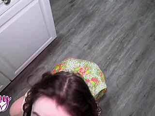 boss fills babysitter sunny daze's wet pussy after kitchen foreplay