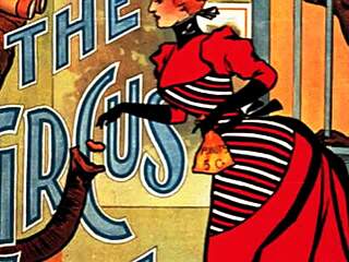 vintage circus girls performing wild acts
