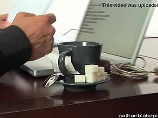 double anal penetration boobs at work office day