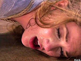 brunette slave spanked to red ass