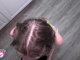 boss fills babysitter sunny daze's wet pussy after kitchen foreplay
