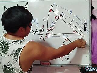 Nerdy Brown-Eyed Student Teacher Math Roleplay In Bedroom