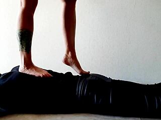 Trampling belly dominatrix nika walks on her s belly trampling fetish belly fetish walk on the belly press feet on stomach stomach fetish