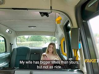 Taxi man compares tits and flashes