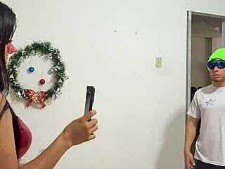 a lustful stepdaughter seduces her stepfather in a masterstroke first she teases him to provoke him then persuades him to have sex while no one is home for christmas