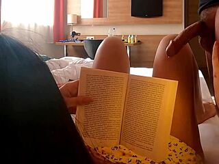 Big tits big ass curvy busty beauty teases a big cock guy for precum dripping with balls massage and slow edging handjob