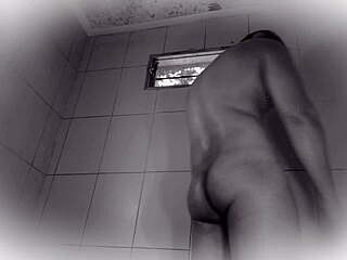 Oops my big cock got all soapy in slow motion shower 😳