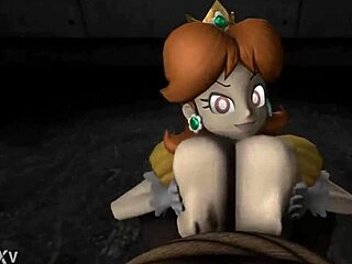 daisy gives a possessed titfuck with her big tits