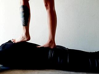Trampling belly dominatrix nika walks on her s belly trampling fetish belly fetish walk on the belly press feet on stomach stomach fetish