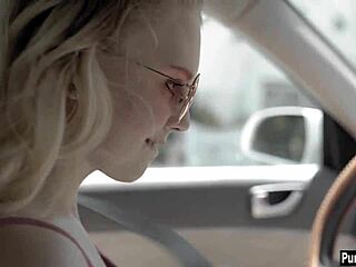 Older guy deflowers nervous blonde teen