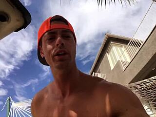 fucking in the backyard with a monster cock
