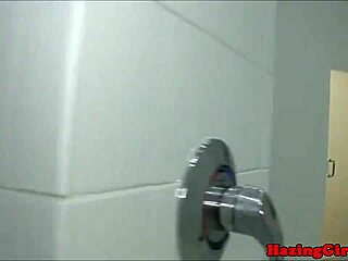 Lesbian student group hazing in the showers