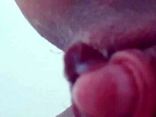 Huge load drips from latina ass to pussy