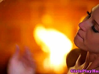 busty lesbian beauties scissor their pussies