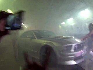 russian lady strips in satin mini skirt
