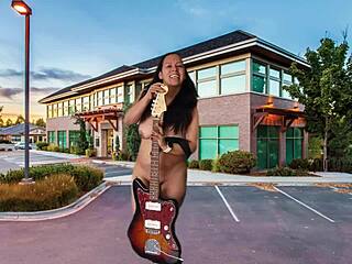 Stripping And Masturbating In The Parking With Agarabas