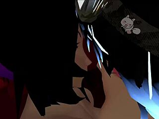 shemale titty fucks you plus anal creampie in vrchat