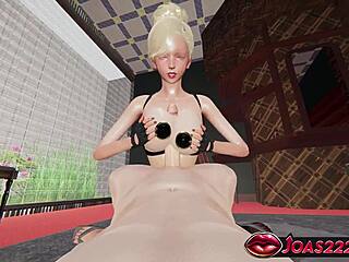 big tits japanese girl temari gives wet titjob and handjob