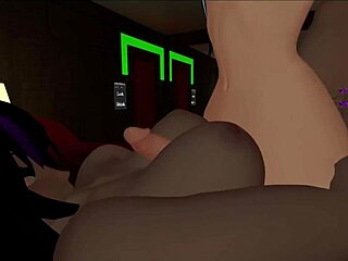 shemale titty fucks you plus anal creampie in vrchat