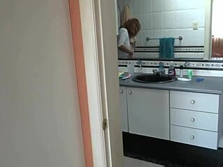 stepson fucks me twice and fills my hairy pussy with cum