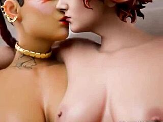 Big Breast Loba Rubbing Bald Pussy Big Breast Morrigan Shaking Her Tits Blackfire Fingering Her Stepsis Compilation