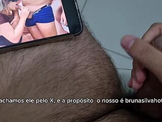 Corno se masturba assistindo sua esposa gravida transar com o dotado