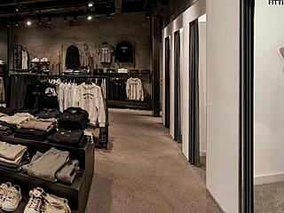 2 in 1 public 18 teen 18+ fuck in clothing store and on fashion casting